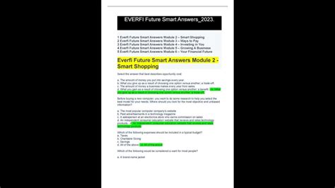 How to Answer the Future Smart Module 6 Questions